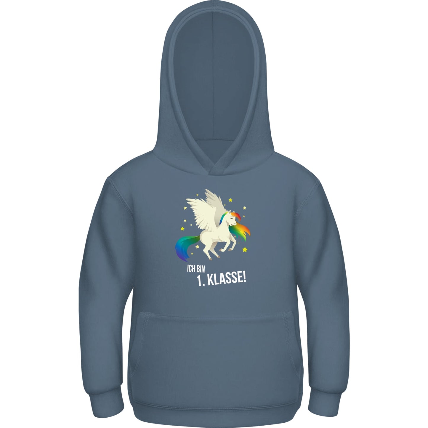 Kinder Hoodie Einschulung Einhorn – Ich bin 1. Klasse!
