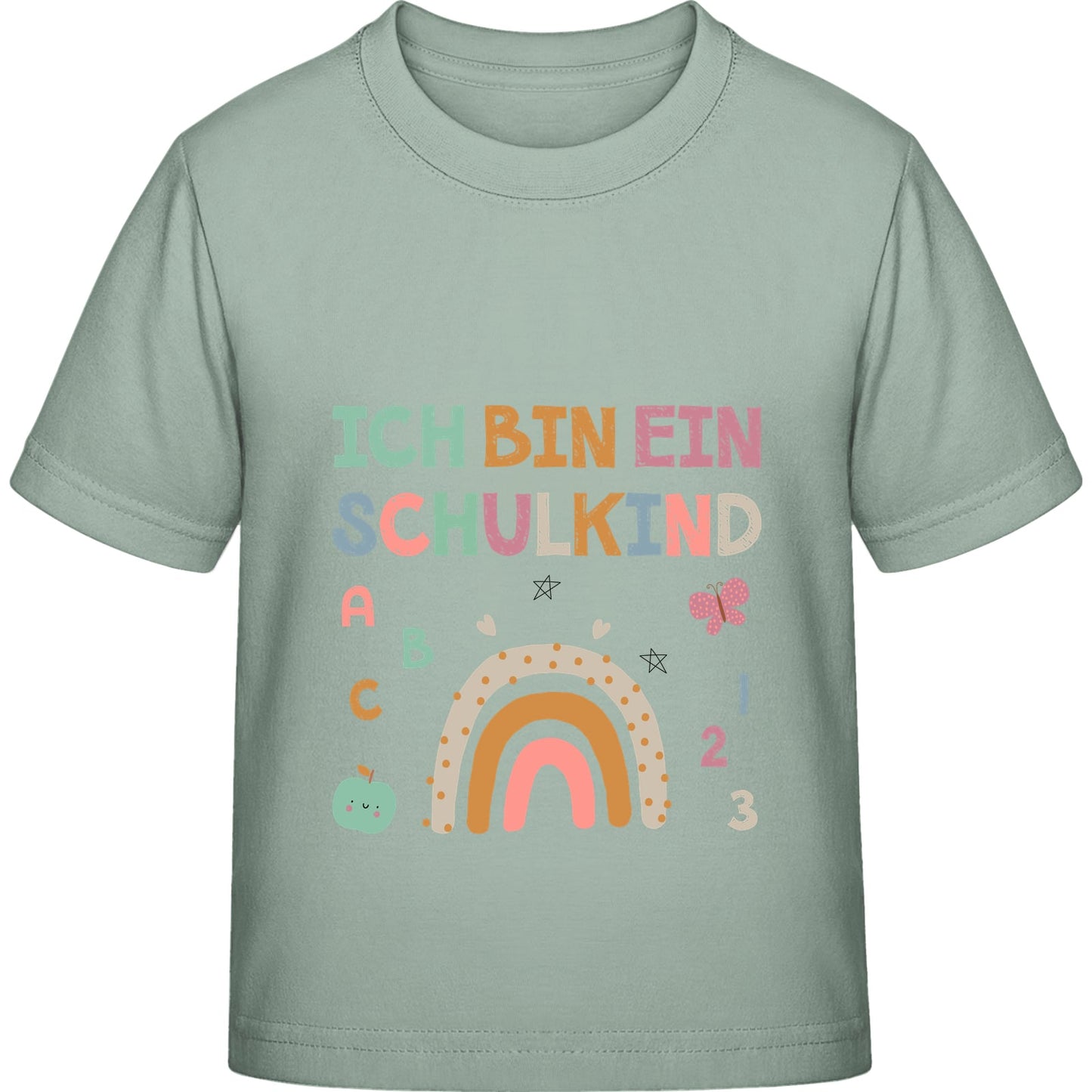 Kinder T-Shirt Einschulung Regenbogen – Ich bin ein Schulkind
