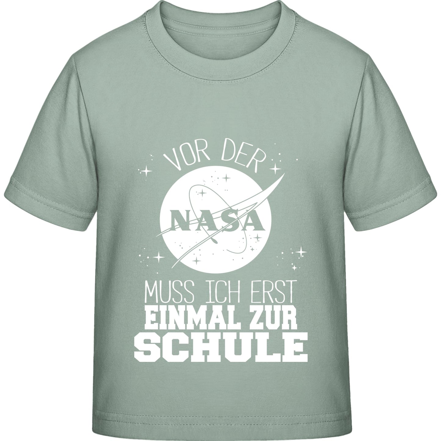 Kinder T-Shirt Einschulung NASA – Vor der NASA muss ich erst zur Schule