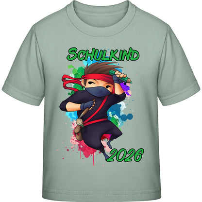 Kinder T-Shirt Einschulung Ninja Junge – Schulkind 2026