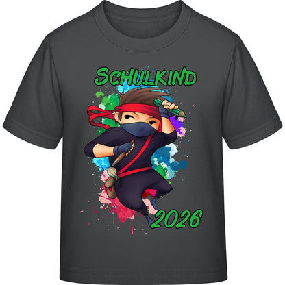 Kinder T-Shirt Einschulung Ninja Junge – Schulkind 2026