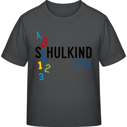 Kinder T-Shirt Einschulung ABC Schulkind 2026 – Geschenk zum Schulanfang