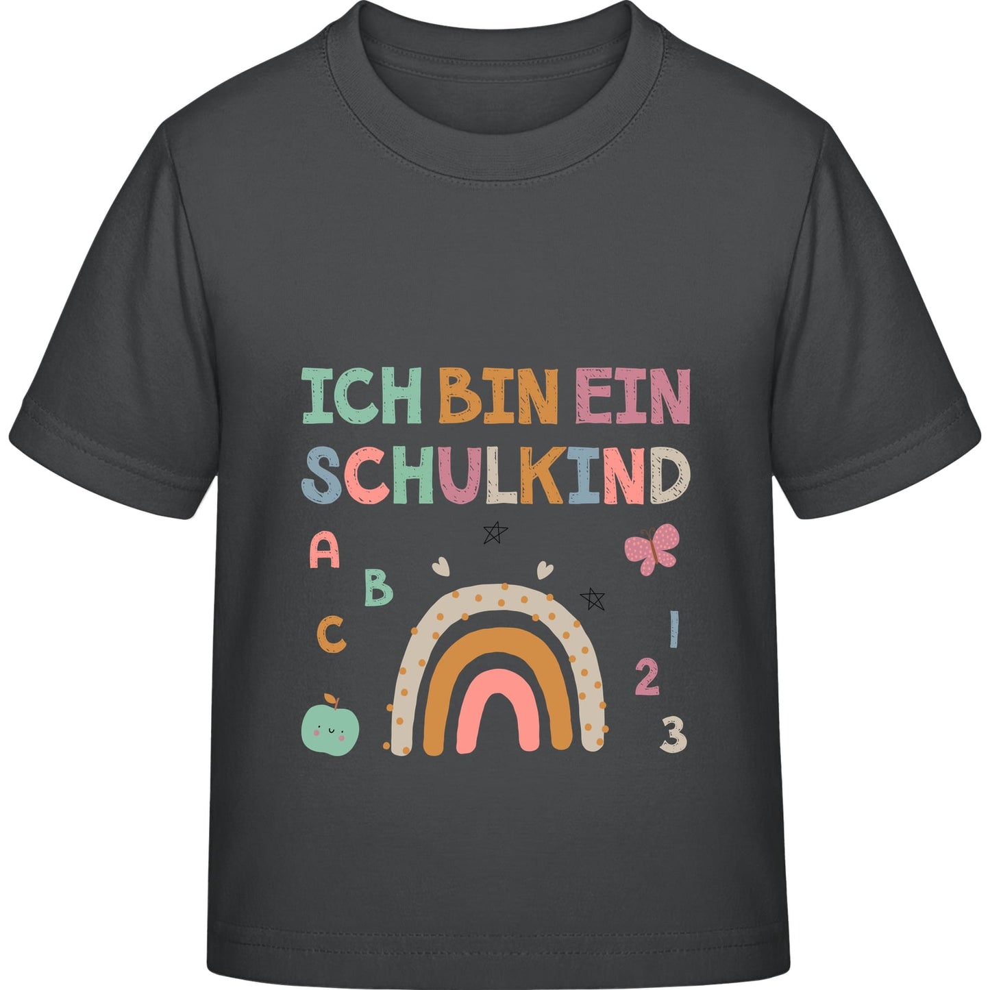 Kinder T-Shirt Einschulung Regenbogen – Ich bin ein Schulkind