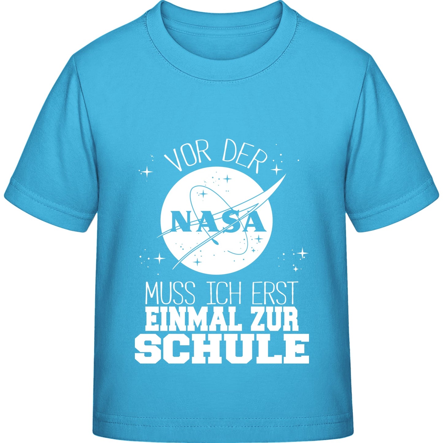 Kinder T-Shirt Einschulung NASA – Vor der NASA muss ich erst zur Schule