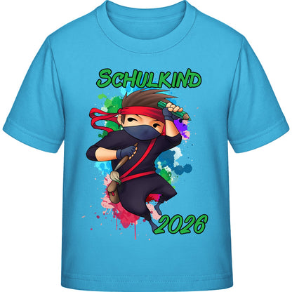 Kinder T-Shirt Einschulung Ninja Junge – Schulkind 2026