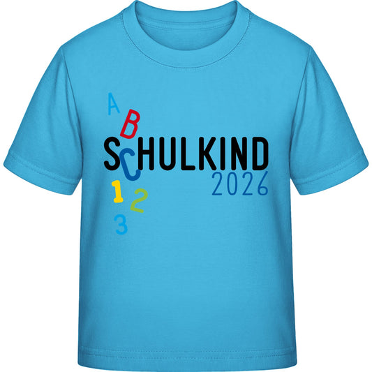 Kinder T-Shirt Einschulung ABC Schulkind 2026 – Geschenk zum Schulanfang