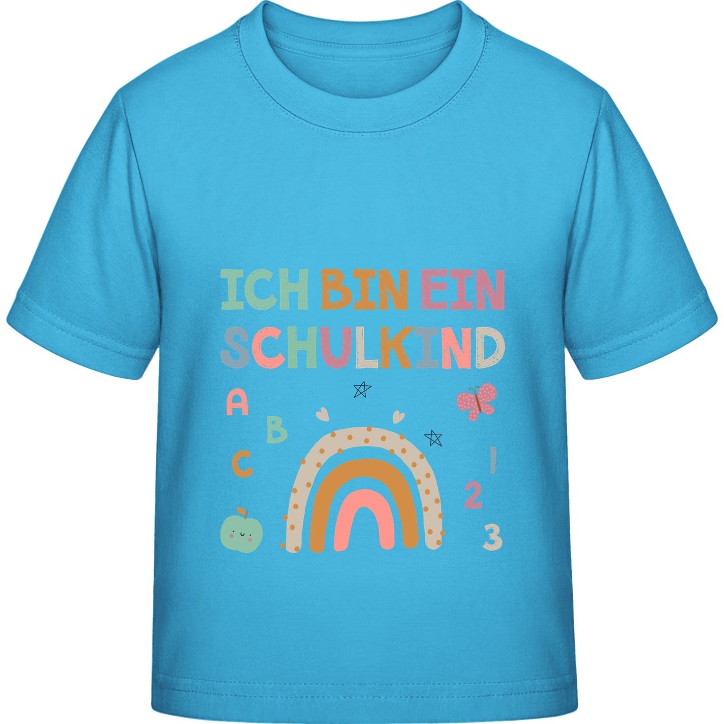 Kinder T-Shirt Einschulung Regenbogen – Ich bin ein Schulkind
