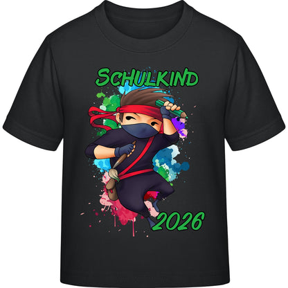 Kinder T-Shirt Einschulung Ninja Junge – Schulkind 2026