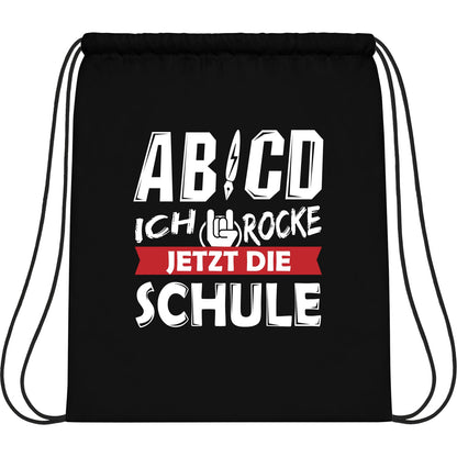 Turnbeutel Einschulung Rocker-Hand – Ich rocke jetzt die Schule