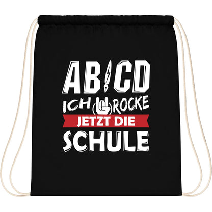 Turnbeutel Einschulung Rocker-Hand – Ich rocke jetzt die Schule