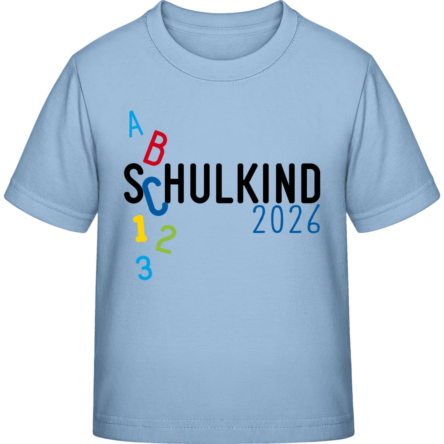 Kinder T-Shirt Einschulung ABC Schulkind 2026 – Geschenk zum Schulanfang