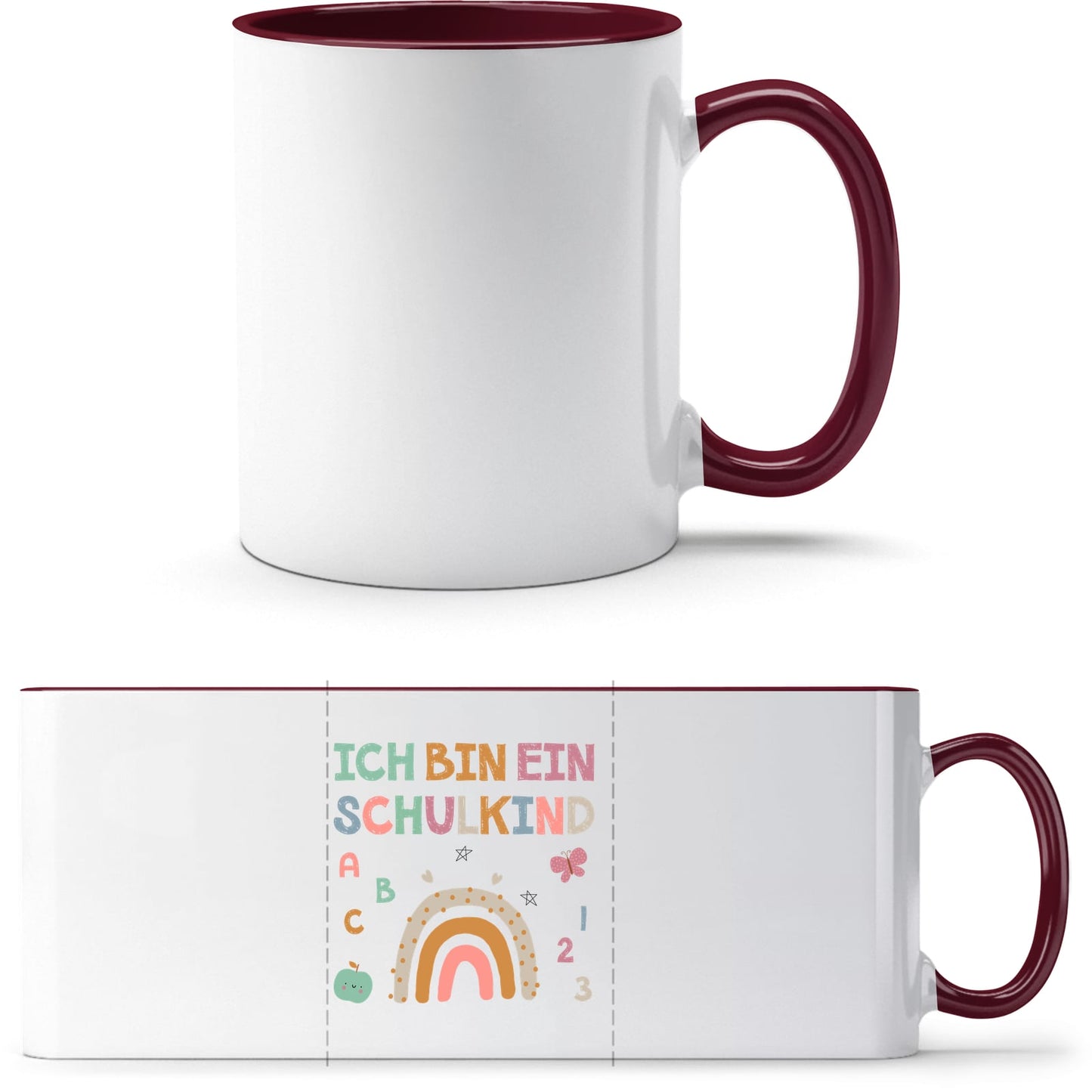 Tasse Einschulung Schulkind Regenbogen – Ich bin ein Schulkind