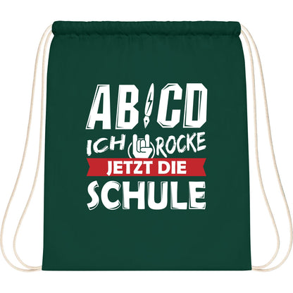 Turnbeutel Einschulung Rocker-Hand – Ich rocke jetzt die Schule