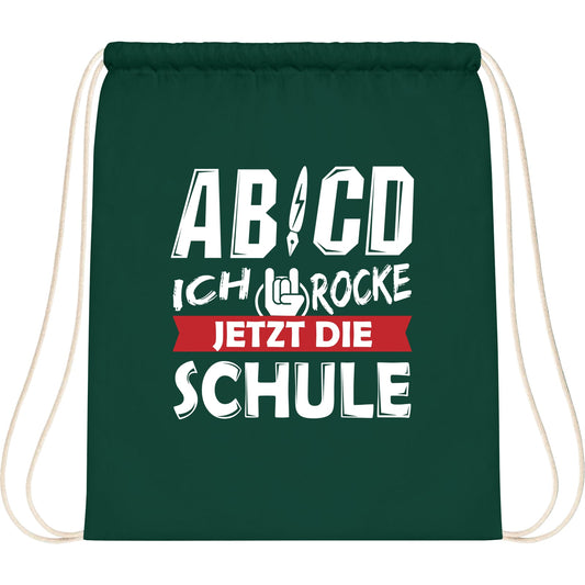 Turnbeutel Einschulung Rocker-Hand – Ich rocke jetzt die Schule