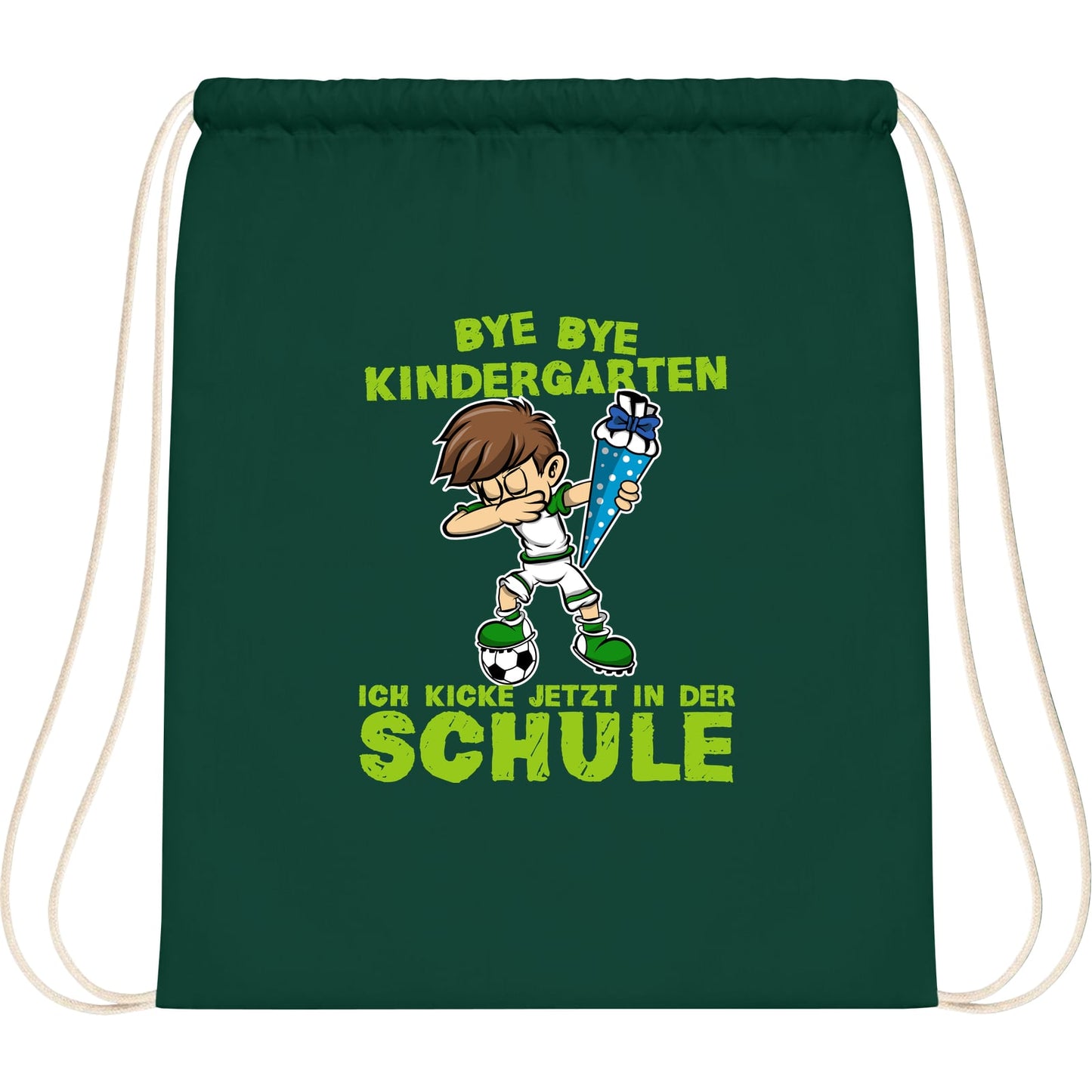 Turnbeutel Einschulung Fußball Junge – Bye Bye Kindergarten