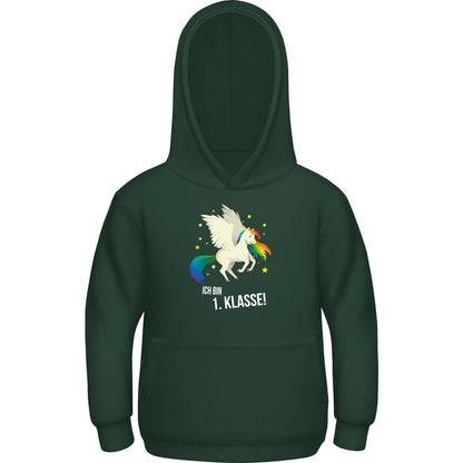 Kinder Hoodie Einschulung Einhorn – Ich bin 1. Klasse!