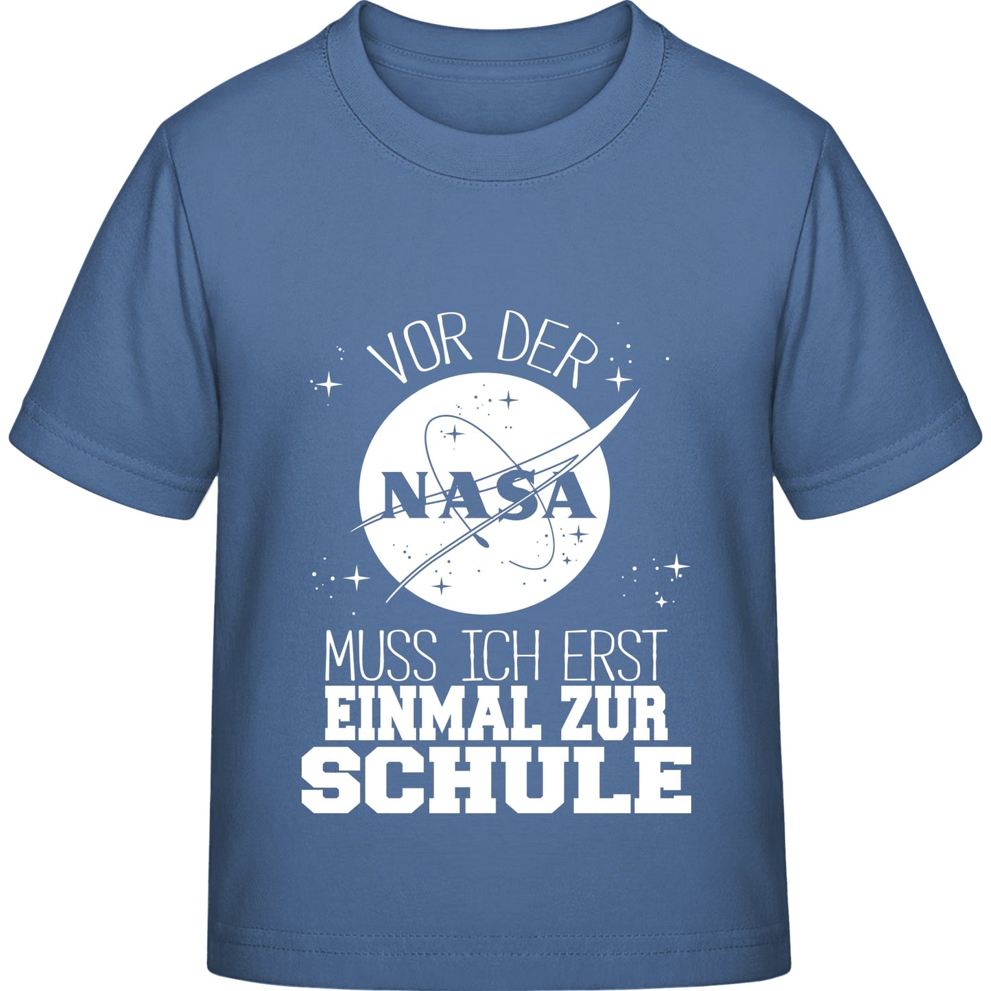 Kinder T-Shirt Einschulung NASA – Vor der NASA muss ich erst zur Schule
