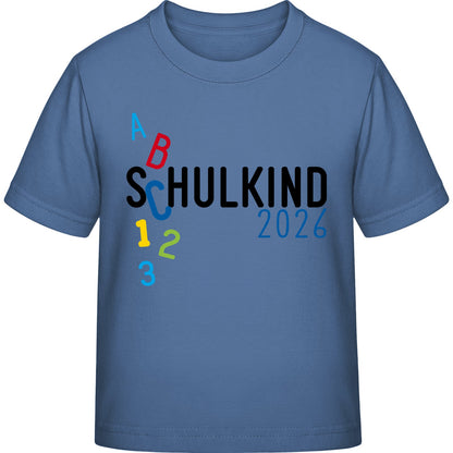 Kinder T-Shirt Einschulung ABC Schulkind 2026 – Geschenk zum Schulanfang