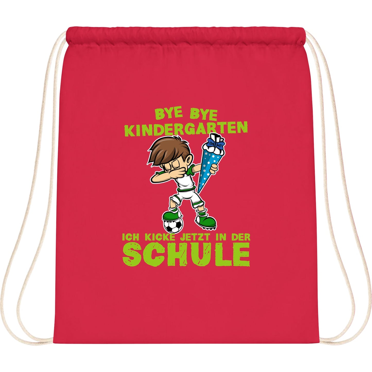 Turnbeutel Einschulung Fußball Junge – Bye Bye Kindergarten
