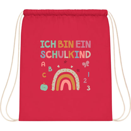 Turnbeutel Einschulung Schulkind – Regenbogen mit ABC & Zahlen