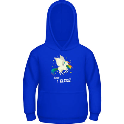 Kinder Hoodie Einschulung Einhorn – Ich bin 1. Klasse!