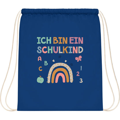 Turnbeutel Einschulung Schulkind – Regenbogen mit ABC & Zahlen