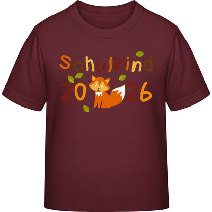 Kinder T-Shirt Einschulung Fuchs – Schulkind 2026