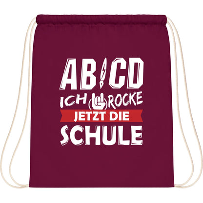 Turnbeutel Einschulung Rocker-Hand – Ich rocke jetzt die Schule