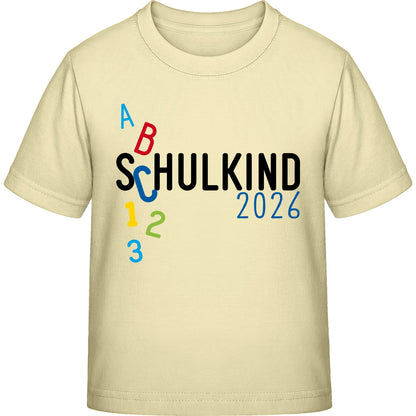 Kinder T-Shirt Einschulung ABC Schulkind 2026 – Geschenk zum Schulanfang