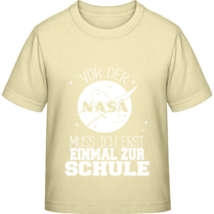Kinder T-Shirt Einschulung NASA – Vor der NASA muss ich erst zur Schule