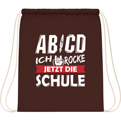 Turnbeutel Einschulung Rocker-Hand – Ich rocke jetzt die Schule