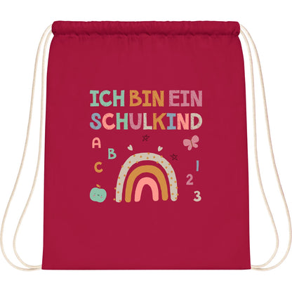 Turnbeutel Einschulung Schulkind – Regenbogen mit ABC & Zahlen