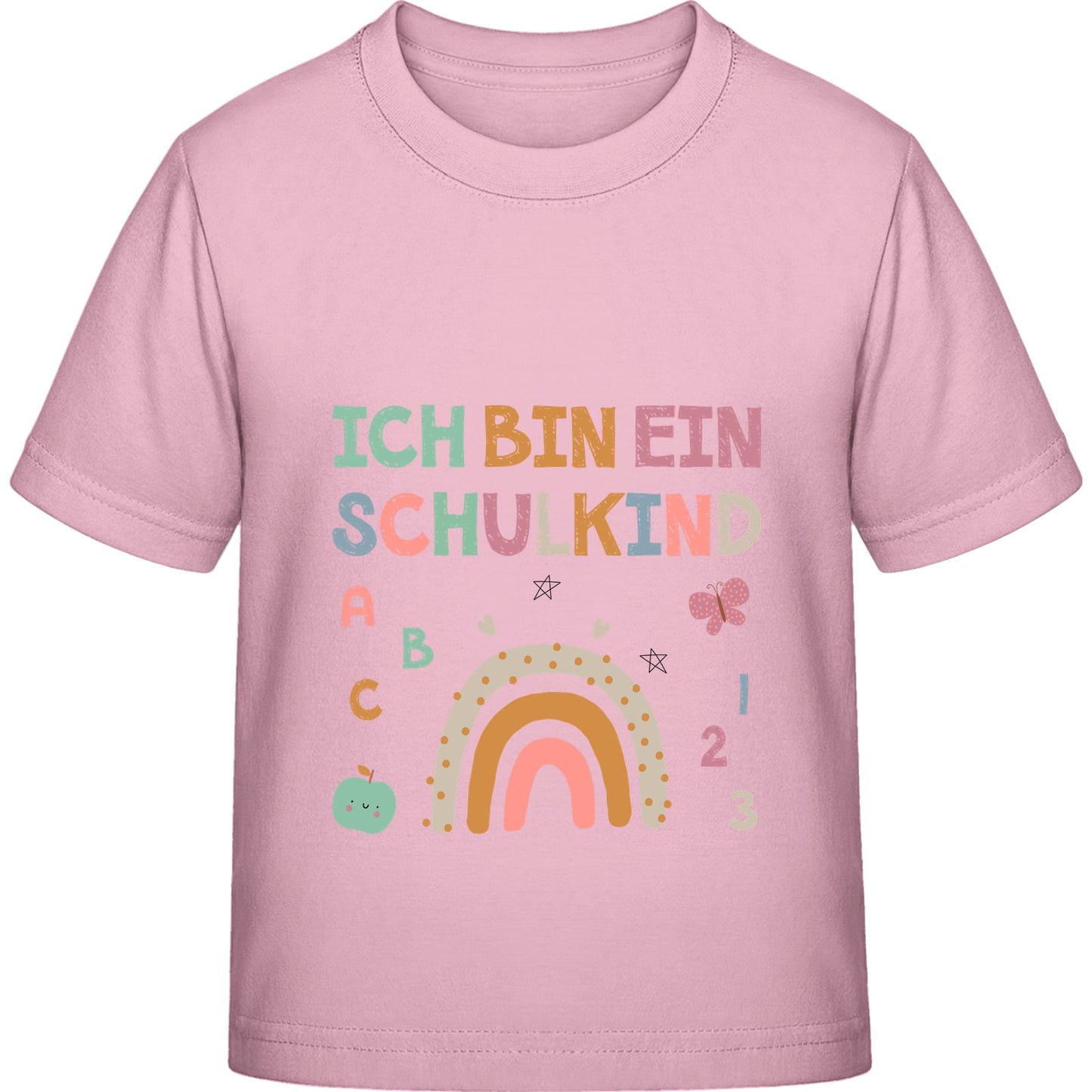 Kinder T-Shirt Einschulung Regenbogen – Ich bin ein Schulkind