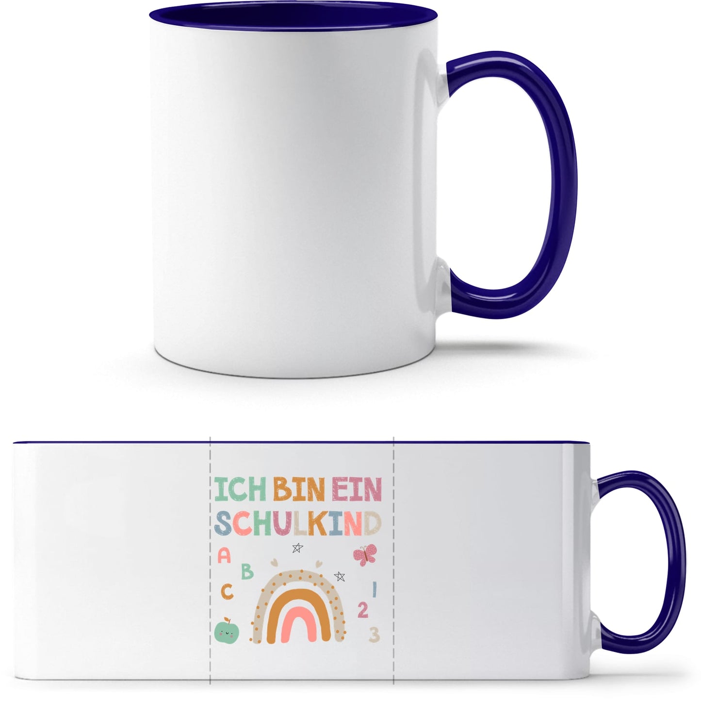 Tasse Einschulung Schulkind Regenbogen – Ich bin ein Schulkind