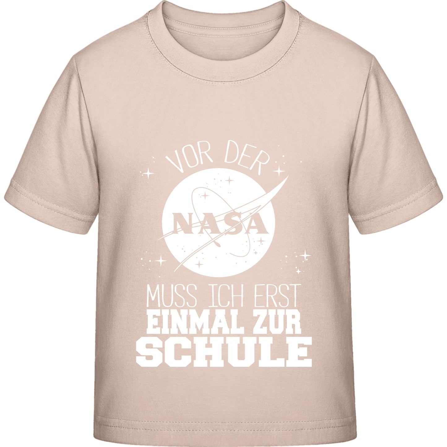 Kinder T-Shirt Einschulung NASA – Vor der NASA muss ich erst zur Schule