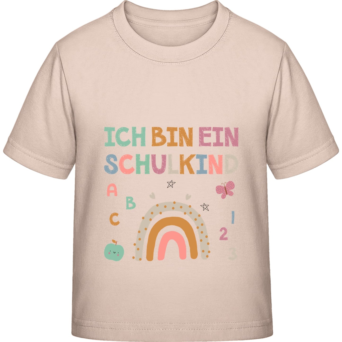 Kinder T-Shirt Einschulung Regenbogen – Ich bin ein Schulkind