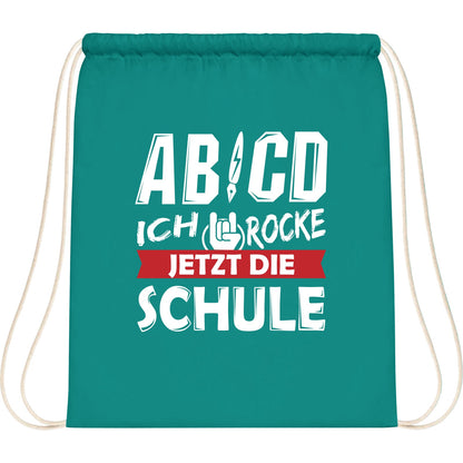 Turnbeutel Einschulung Rocker-Hand – Ich rocke jetzt die Schule