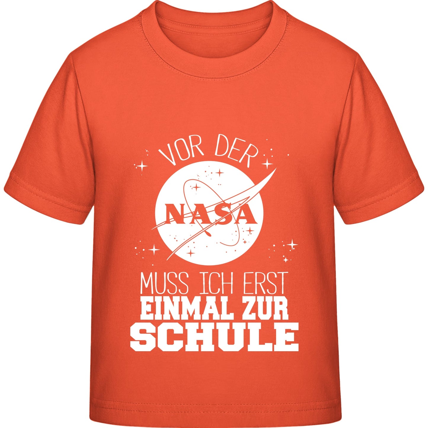 Kinder T-Shirt Einschulung NASA – Vor der NASA muss ich erst zur Schule