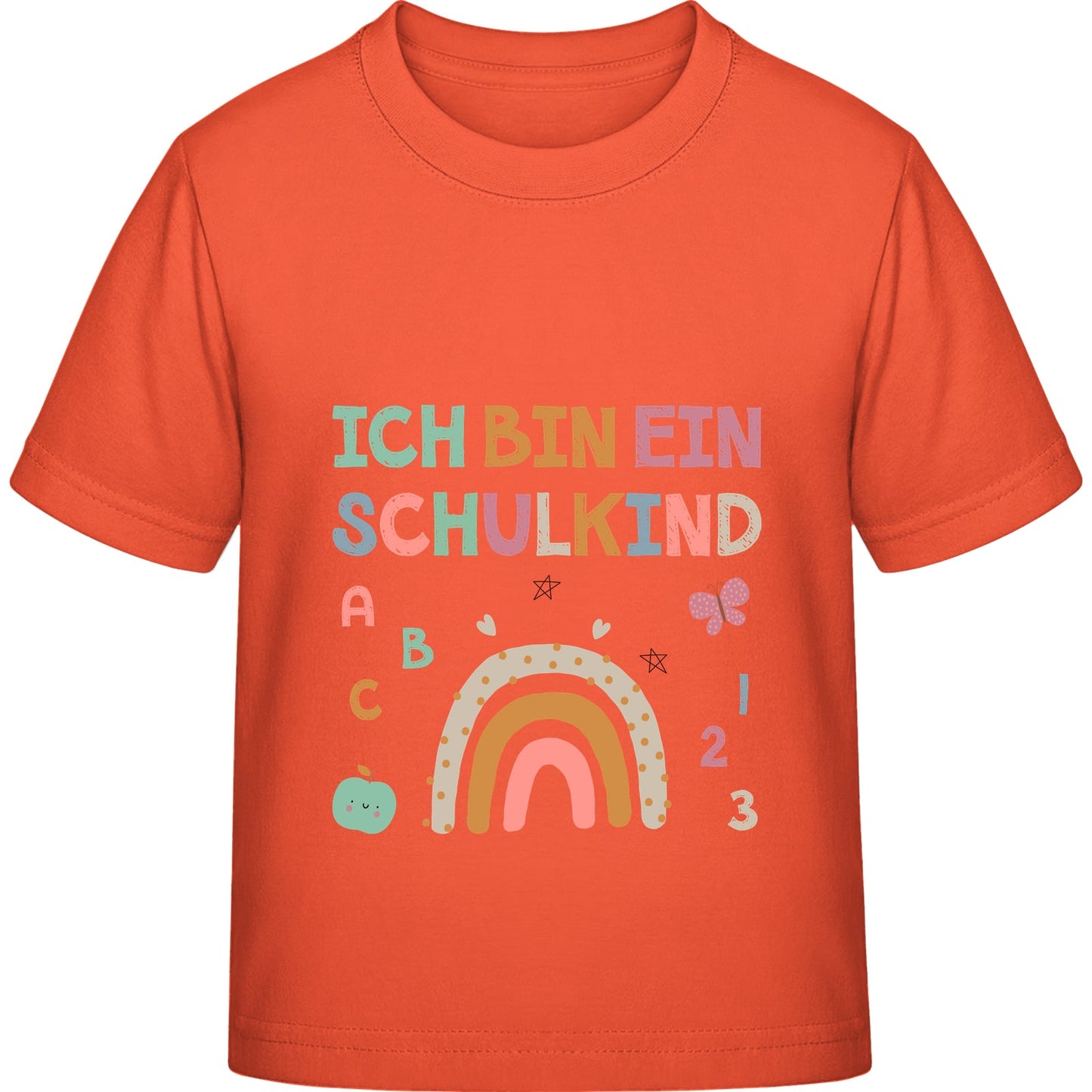 Kinder T-Shirt Einschulung Regenbogen – Ich bin ein Schulkind
