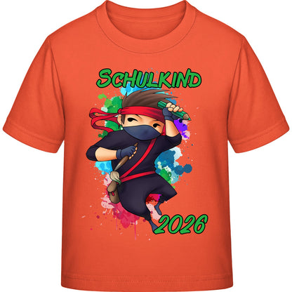 Kinder T-Shirt Einschulung Ninja Junge – Schulkind 2026