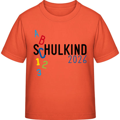 Kinder T-Shirt Einschulung ABC Schulkind 2026 – Geschenk zum Schulanfang