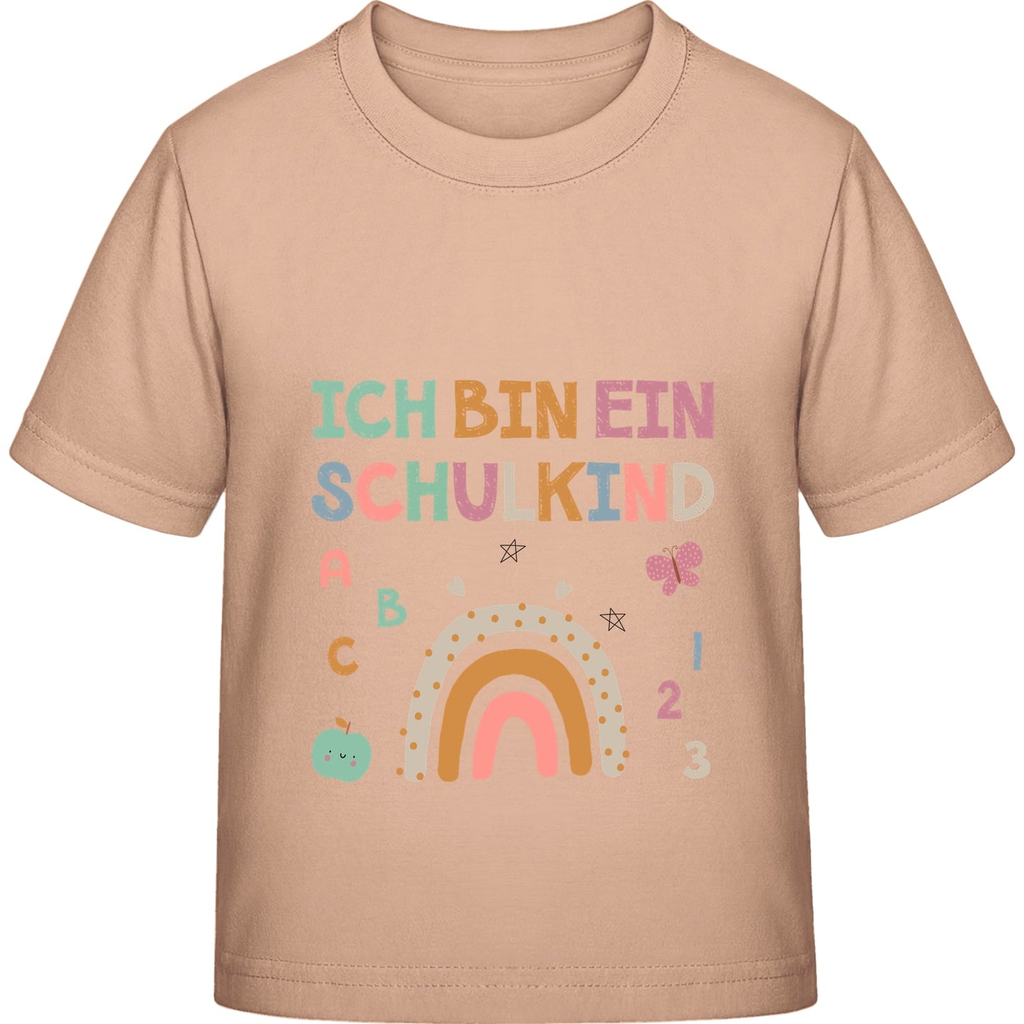 Kinder T-Shirt Einschulung Regenbogen – Ich bin ein Schulkind
