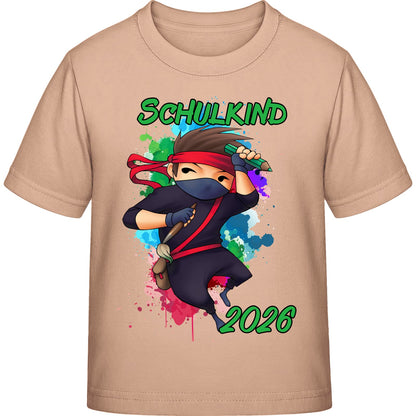 Kinder T-Shirt Einschulung Ninja Junge – Schulkind 2026