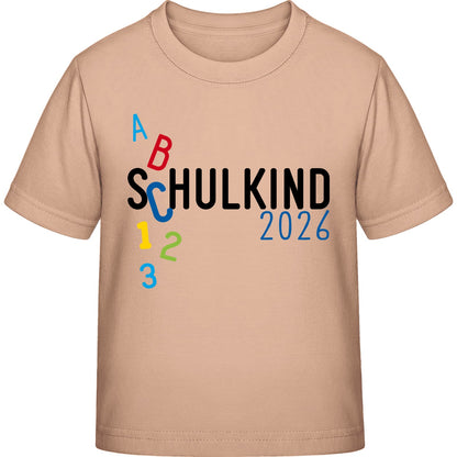 Kinder T-Shirt Einschulung ABC Schulkind 2026 – Geschenk zum Schulanfang