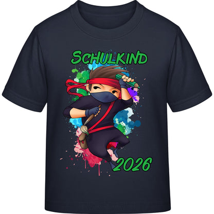 Kinder T-Shirt Einschulung Ninja Junge – Schulkind 2026