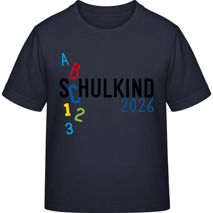 Kinder T-Shirt Einschulung ABC Schulkind 2026 – Geschenk zum Schulanfang