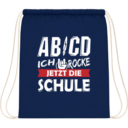 Turnbeutel Einschulung Rocker-Hand – Ich rocke jetzt die Schule