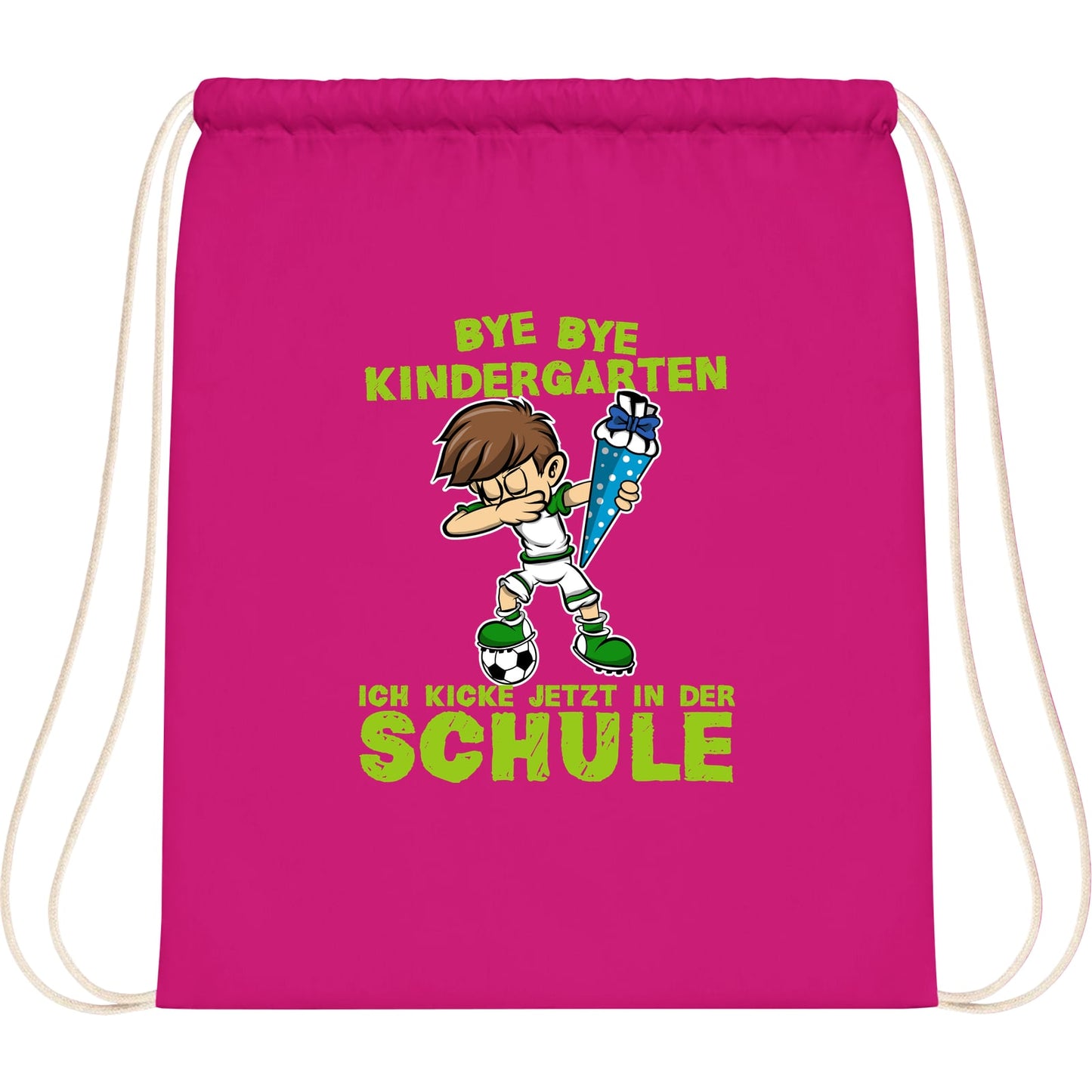 Turnbeutel Einschulung Fußball Junge – Bye Bye Kindergarten