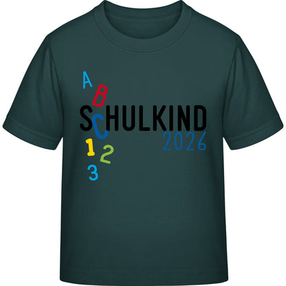 Kinder T-Shirt Einschulung ABC Schulkind 2026 – Geschenk zum Schulanfang