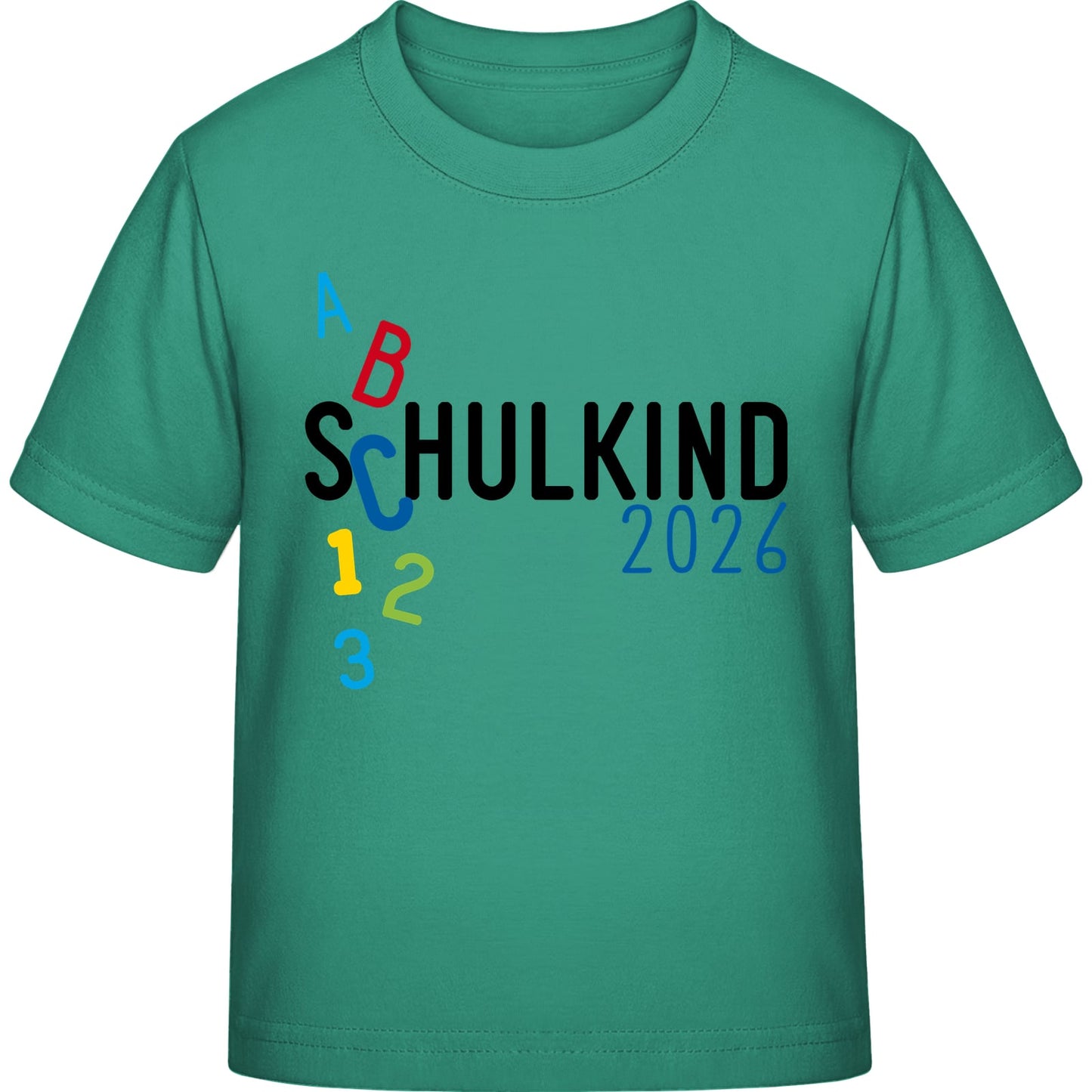 Kinder T-Shirt Einschulung ABC Schulkind 2026 – Geschenk zum Schulanfang